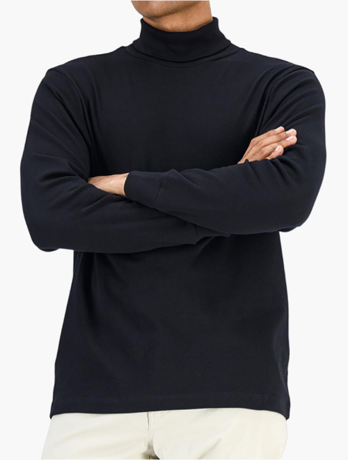 MyRunway | Shop Woolworths Black Slim Fit Polo Neck T-shirt for